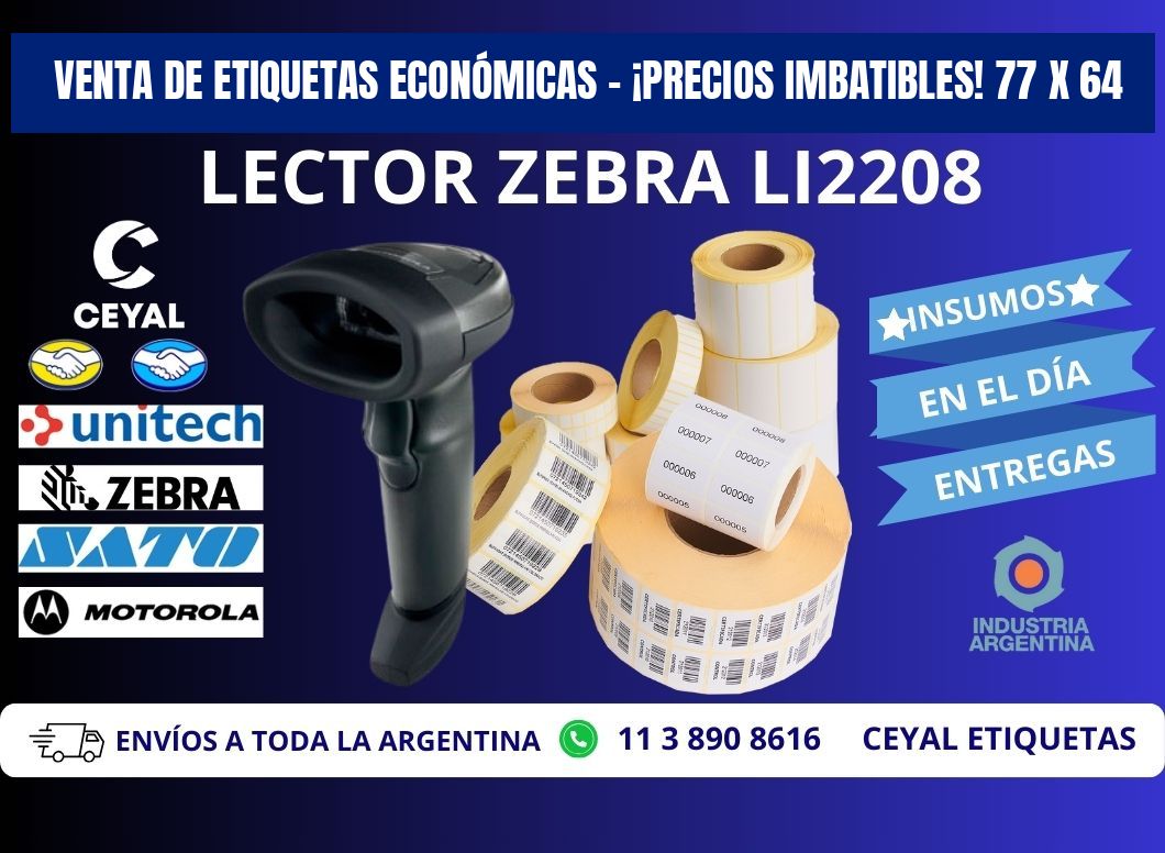 VENTA DE ETIQUETAS ECONÓMICAS – ¡PRECIOS IMBATIBLES! 77 x 64