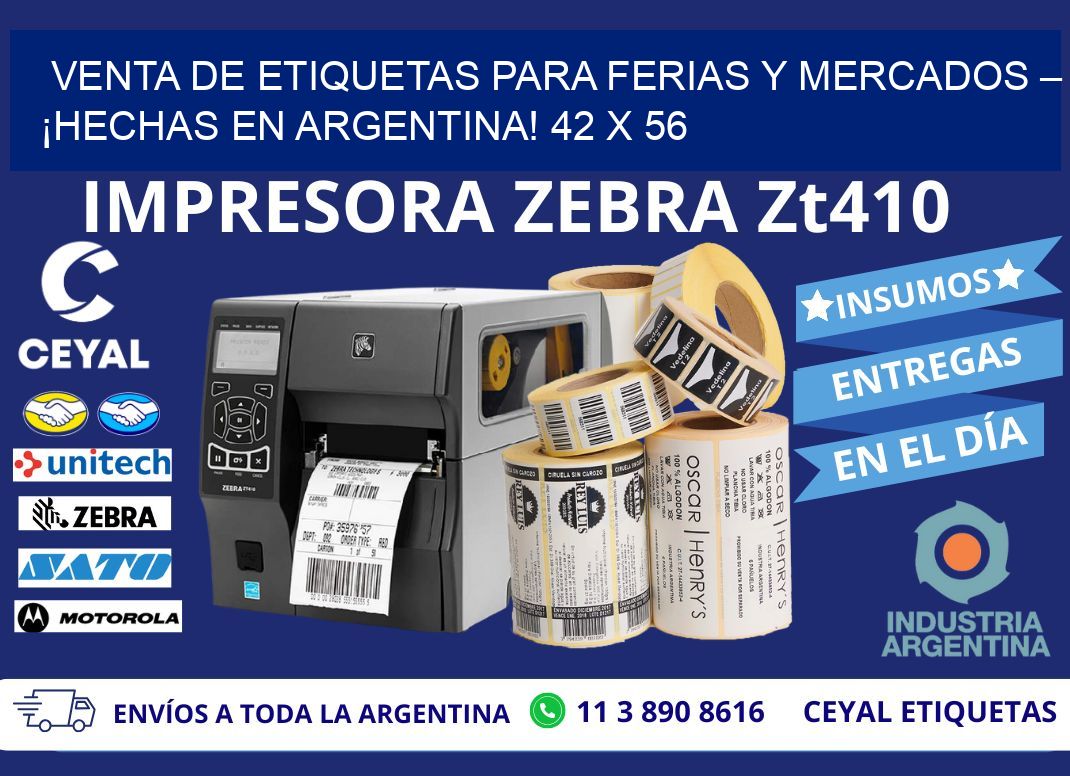 VENTA DE ETIQUETAS PARA FERIAS Y MERCADOS – ¡HECHAS EN ARGENTINA! 42 x 56