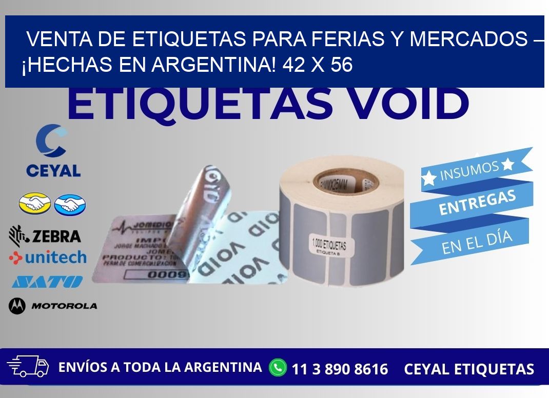 VENTA DE ETIQUETAS PARA FERIAS Y MERCADOS – ¡HECHAS EN ARGENTINA! 42 x 56