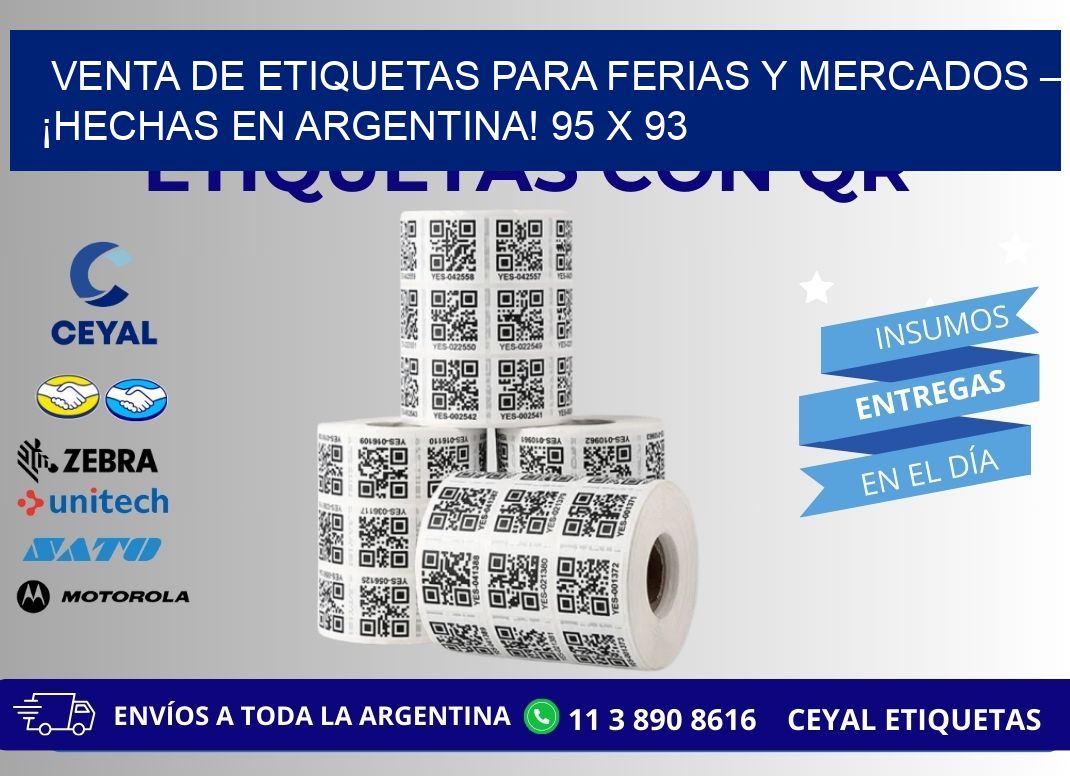 VENTA DE ETIQUETAS PARA FERIAS Y MERCADOS – ¡HECHAS EN ARGENTINA! 95 x 93