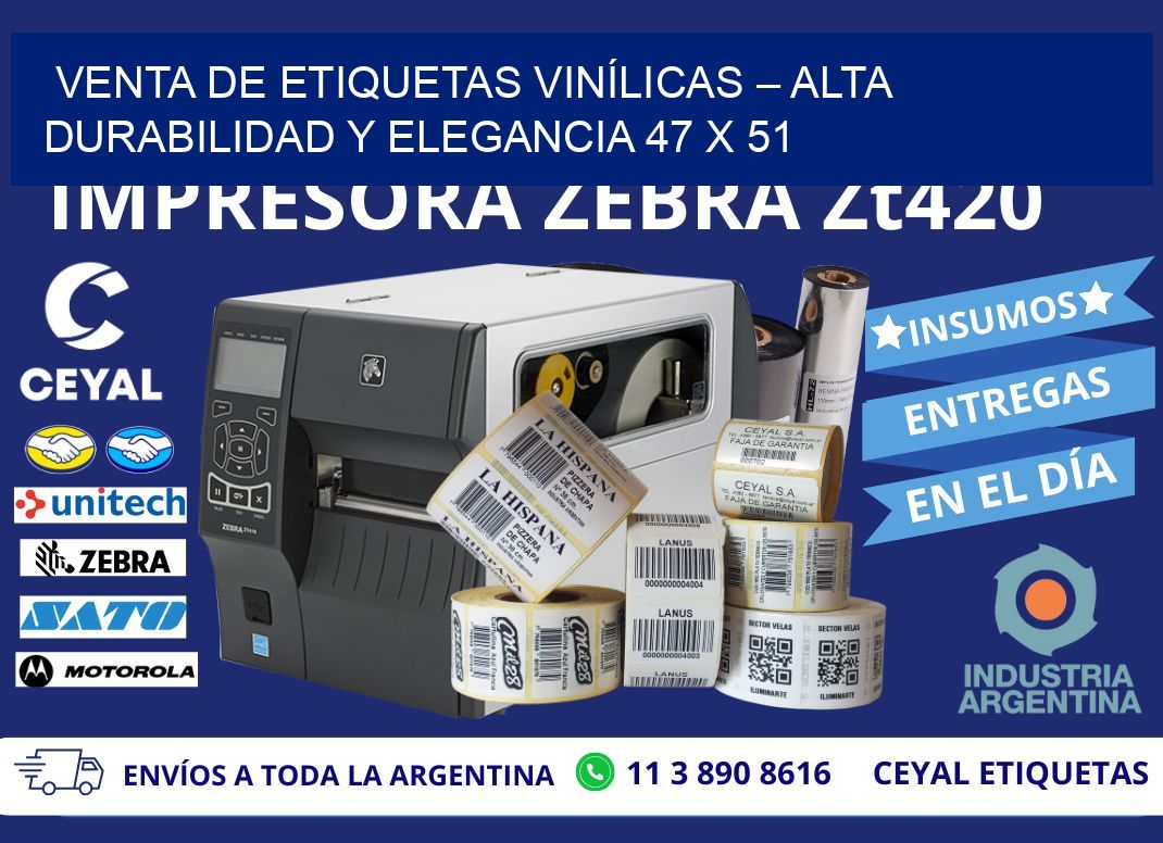 VENTA DE ETIQUETAS VINÍLICAS – ALTA DURABILIDAD Y ELEGANCIA 47 x 51