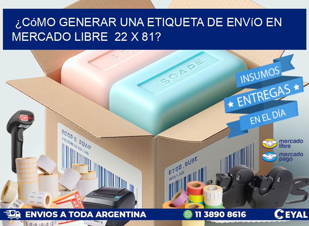 ¿Cómo generar una etiqueta de envío en Mercado Libre  22 x 81?