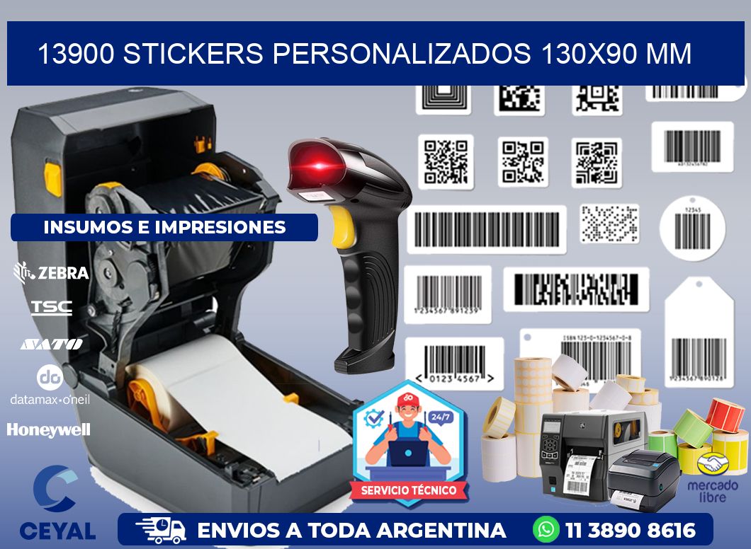 13900 STICKERS PERSONALIZADOS 130x90 mm