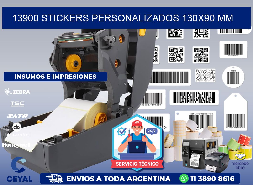 13900 STICKERS PERSONALIZADOS 130x90 mm