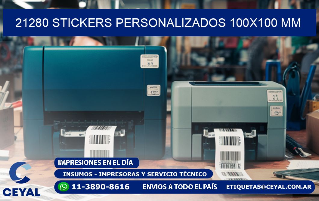 21280 STICKERS PERSONALIZADOS 100x100 mm