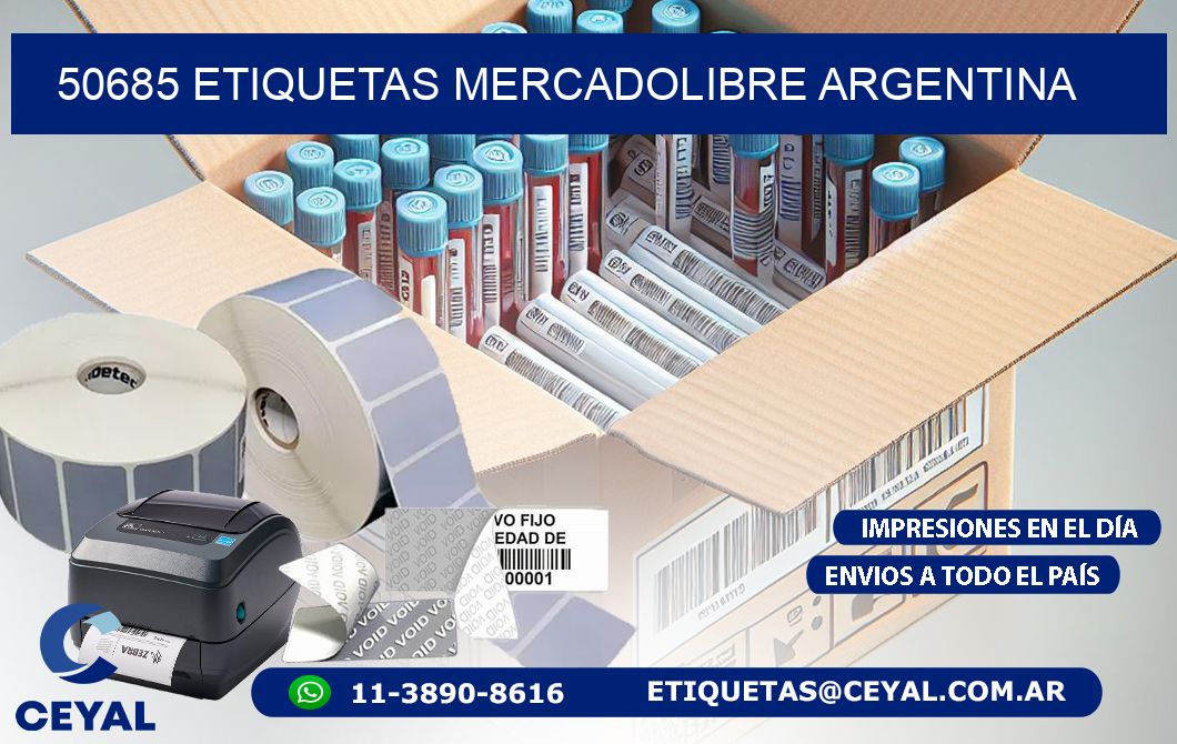50685 ETIQUETAS MERCADOLIBRE ARGENTINA