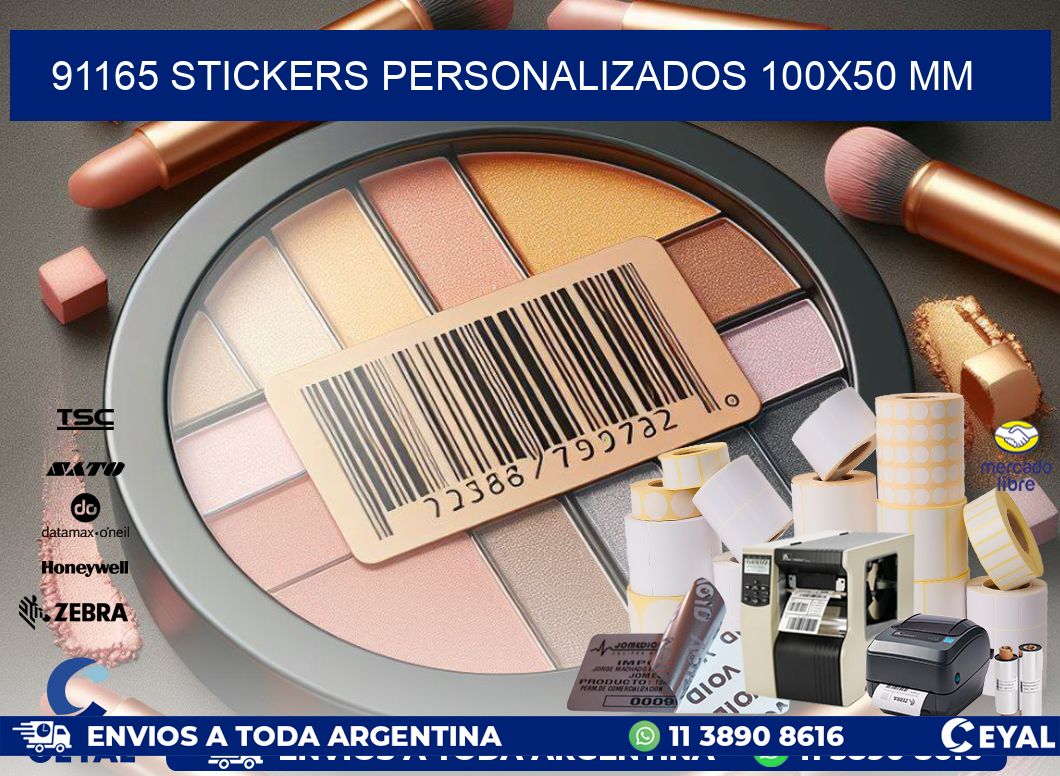 91165 STICKERS PERSONALIZADOS 100×50 mm