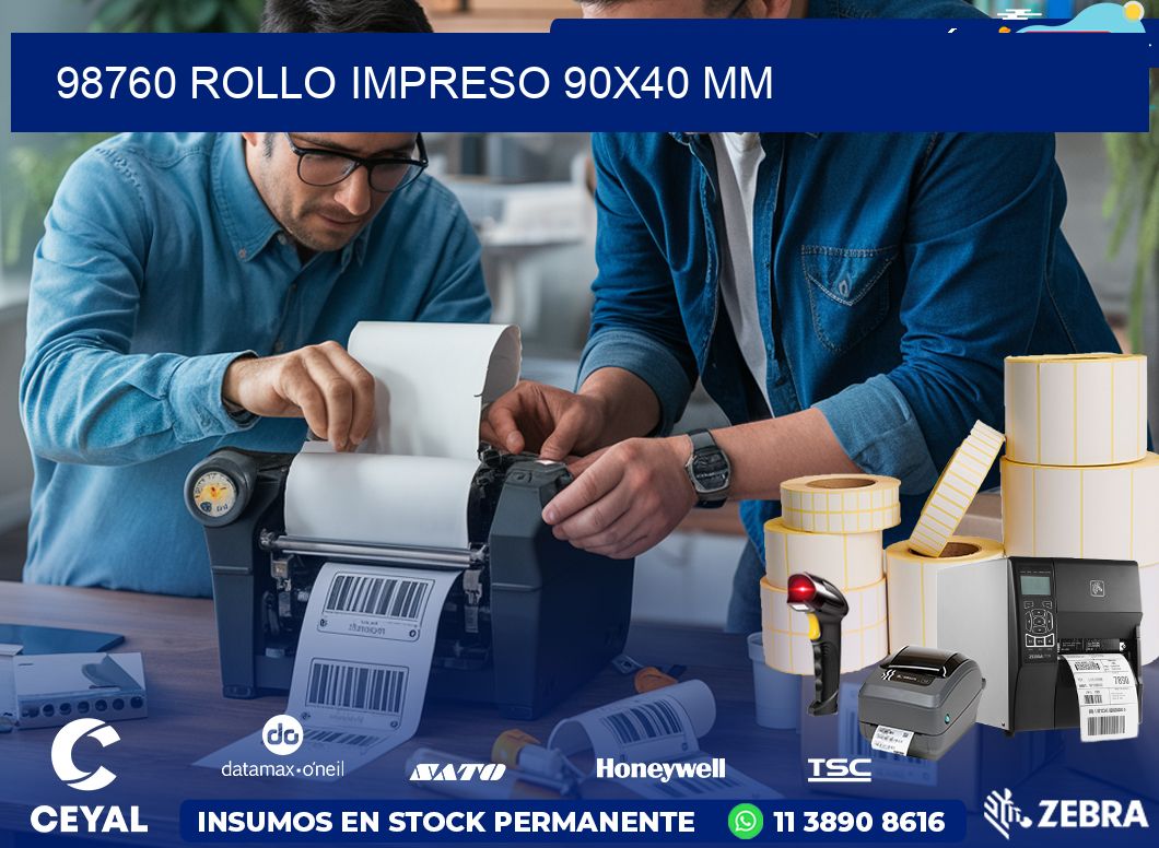 98760 ROLLO IMPRESO 90×40 mm