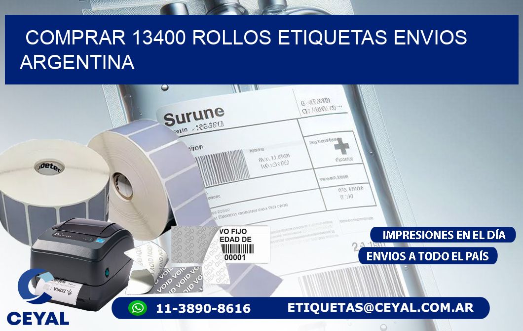 COMPRAR 13400 ROLLOS ETIQUETAS ENVIOS ARGENTINA