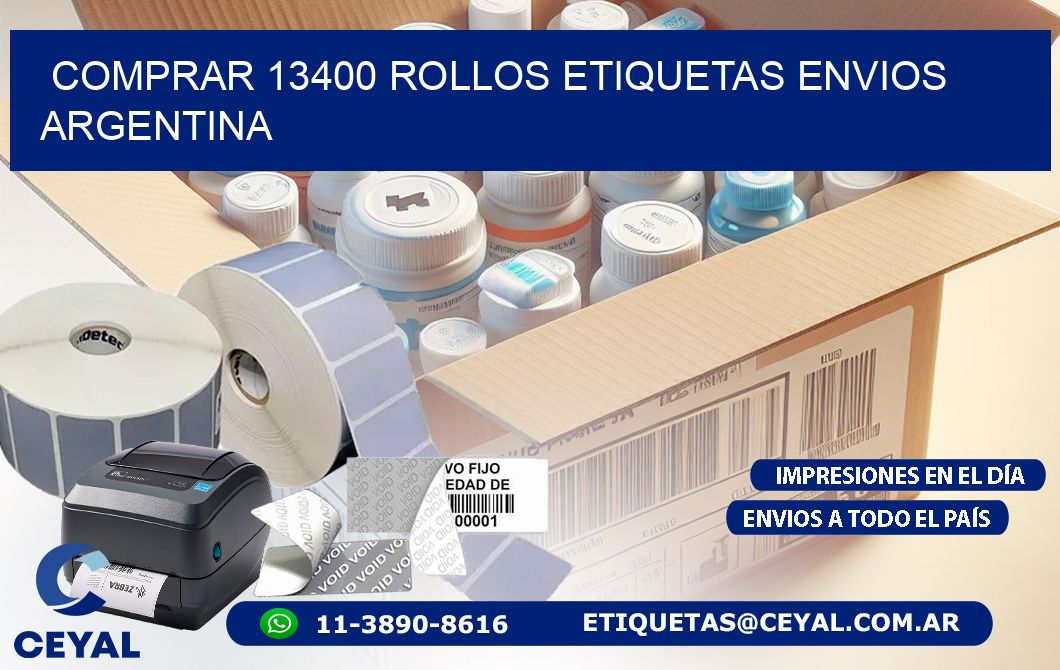 COMPRAR 13400 ROLLOS ETIQUETAS ENVIOS ARGENTINA