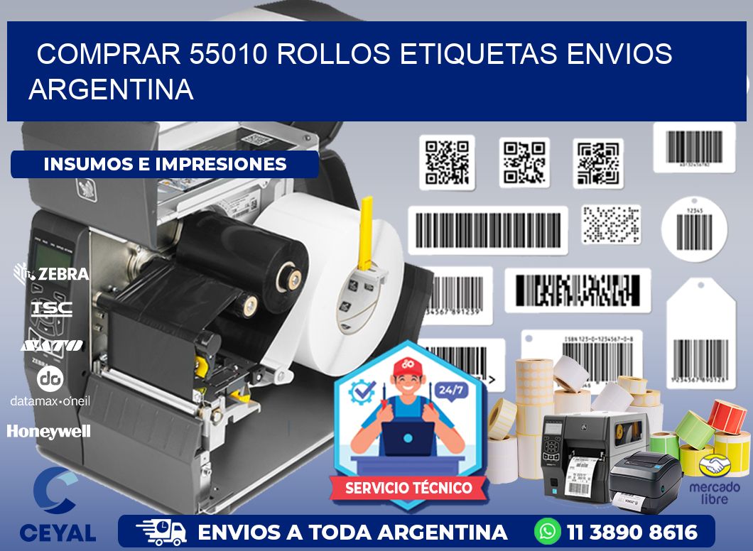 COMPRAR 55010 ROLLOS ETIQUETAS ENVIOS ARGENTINA