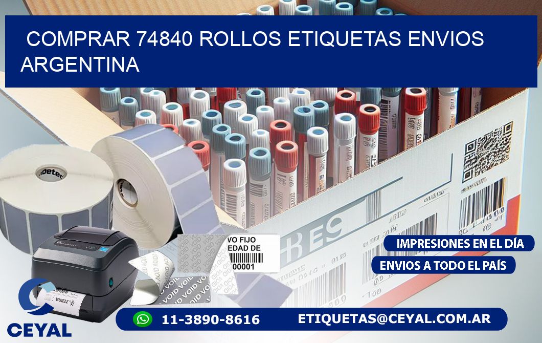 COMPRAR 74840 ROLLOS ETIQUETAS ENVIOS ARGENTINA