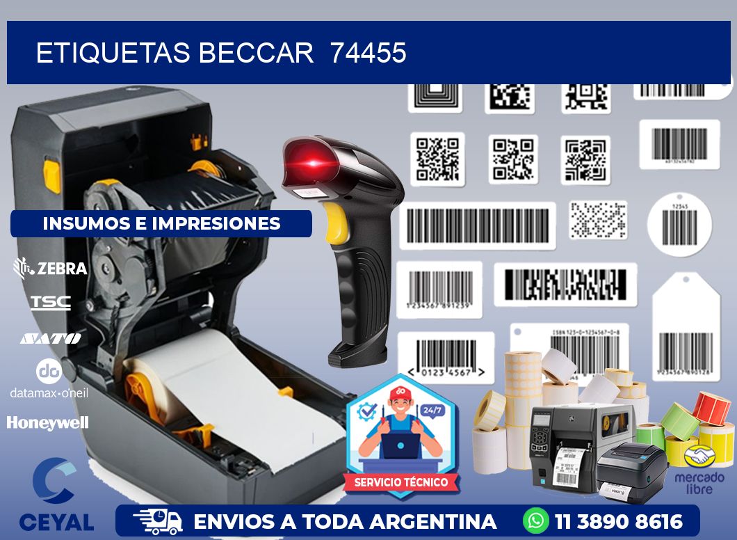 ETIQUETAS BECCAR  74455