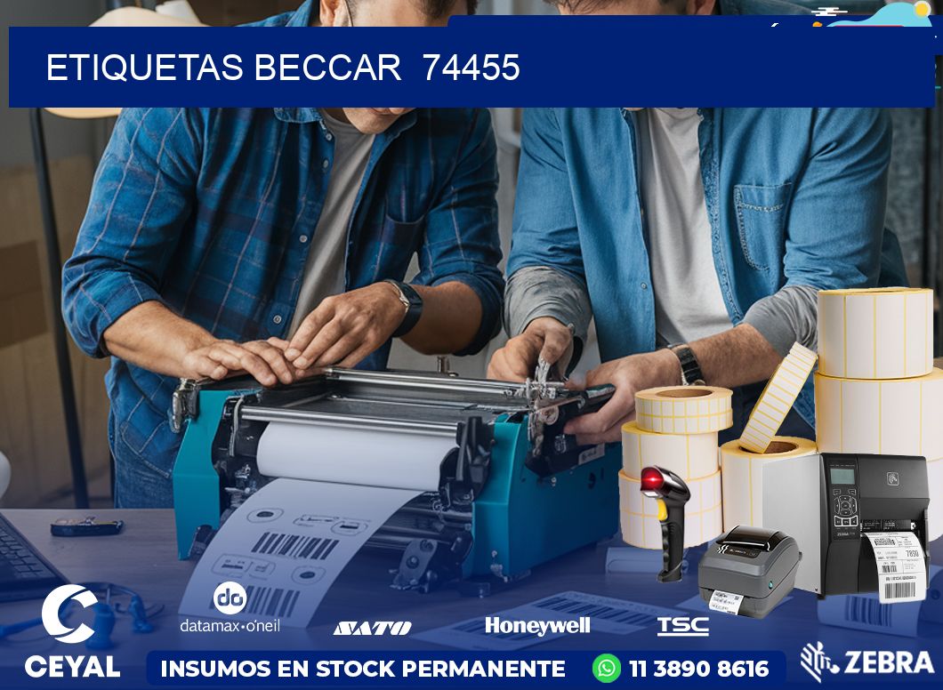 ETIQUETAS BECCAR  74455