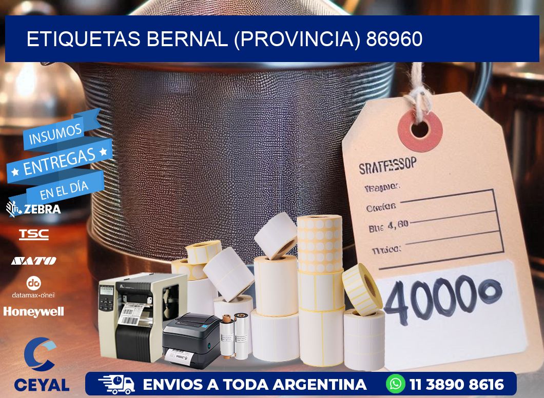 ETIQUETAS BERNAL (PROVINCIA) 86960