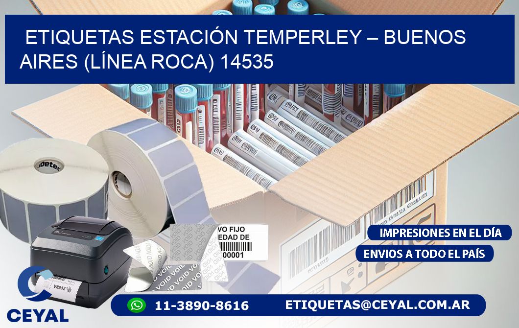 ETIQUETAS ESTACIÓN TEMPERLEY – BUENOS AIRES (LÍNEA ROCA) 14535