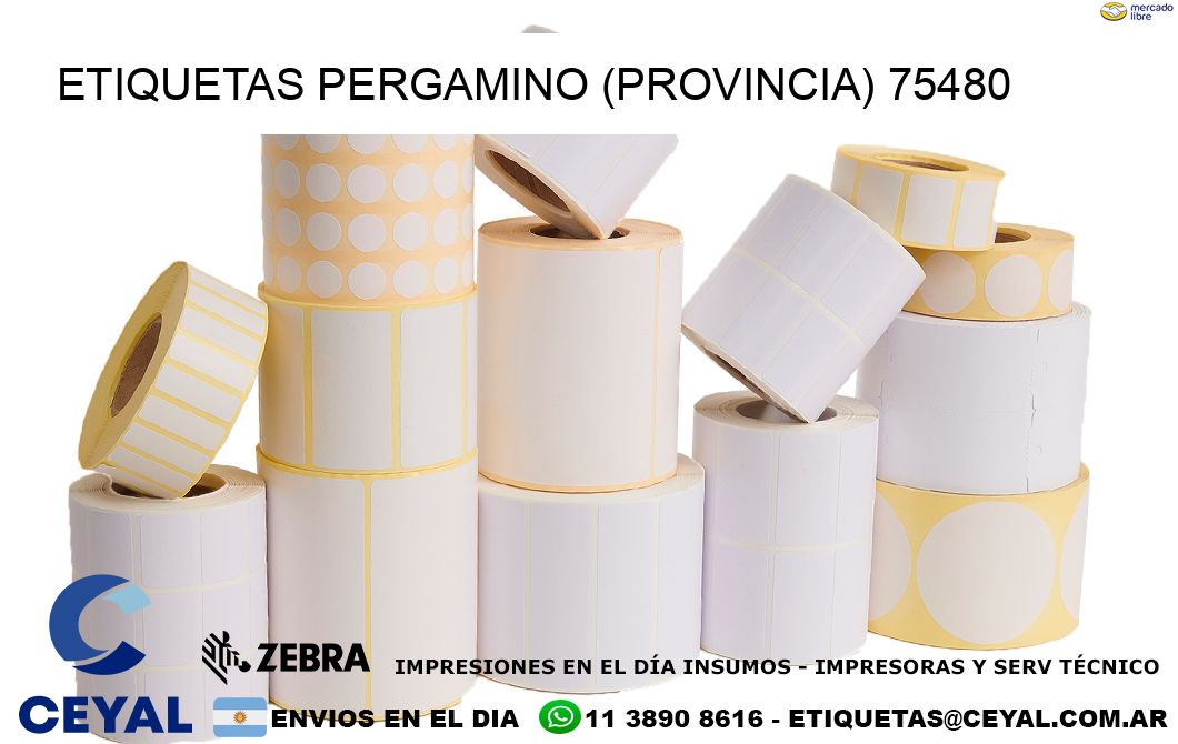 ETIQUETAS PERGAMINO (PROVINCIA) 75480