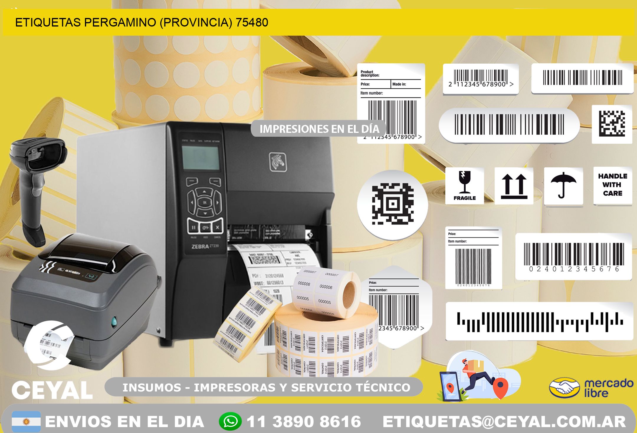 ETIQUETAS PERGAMINO (PROVINCIA) 75480