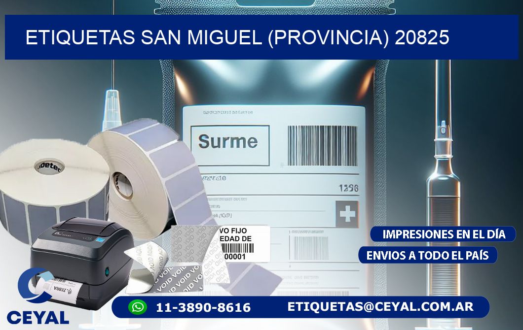 ETIQUETAS SAN MIGUEL (PROVINCIA) 20825