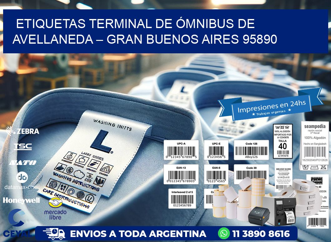 ETIQUETAS TERMINAL DE ÓMNIBUS DE AVELLANEDA – GRAN BUENOS AIRES 95890