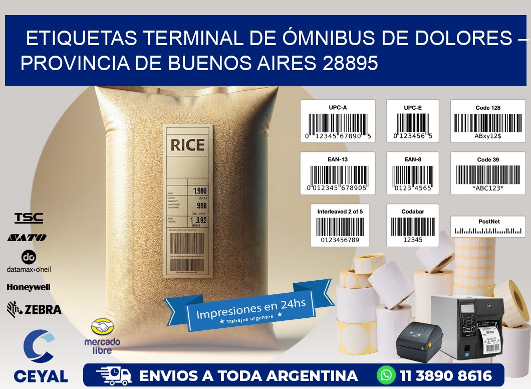 ETIQUETAS TERMINAL DE ÓMNIBUS DE DOLORES – PROVINCIA DE BUENOS AIRES 28895