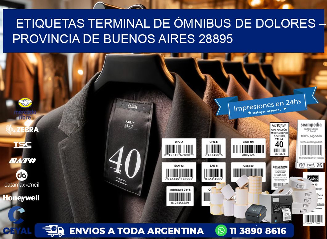 ETIQUETAS TERMINAL DE ÓMNIBUS DE DOLORES – PROVINCIA DE BUENOS AIRES 28895