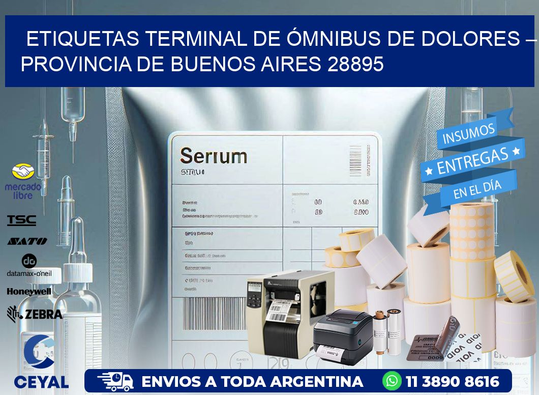 ETIQUETAS TERMINAL DE ÓMNIBUS DE DOLORES – PROVINCIA DE BUENOS AIRES 28895