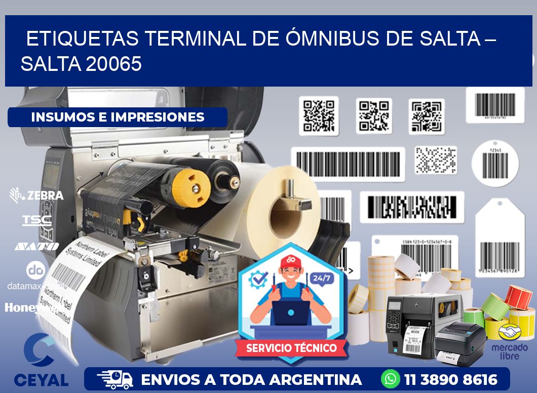 ETIQUETAS TERMINAL DE ÓMNIBUS DE SALTA – SALTA 20065