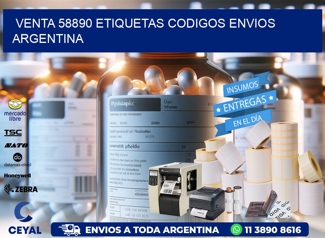 VENTA 58890 ETIQUETAS CODIGOS ENVIOS ARGENTINA