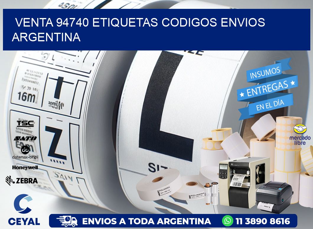 VENTA 94740 ETIQUETAS CODIGOS ENVIOS ARGENTINA