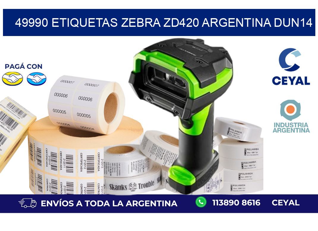 49990 etiquetas zebra zd420 argentina DUN14