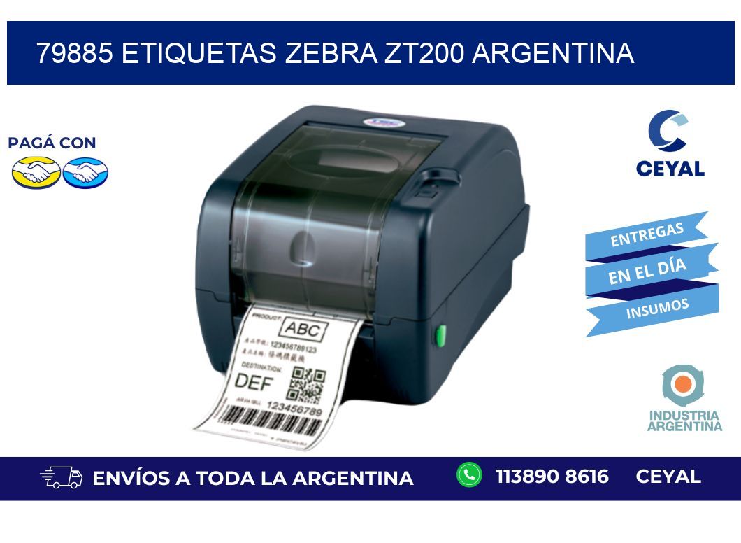 79885 etiquetas zebra zt200 argentina