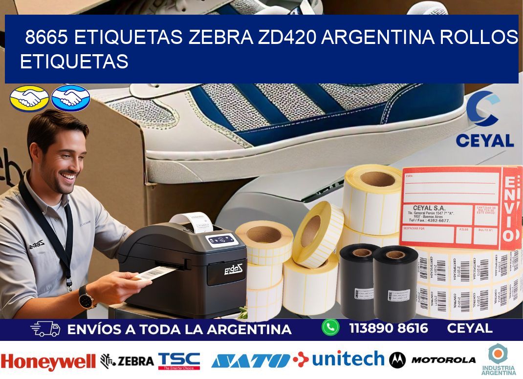 8665 etiquetas zebra zd420 argentina ROLLOS ETIQUETAS